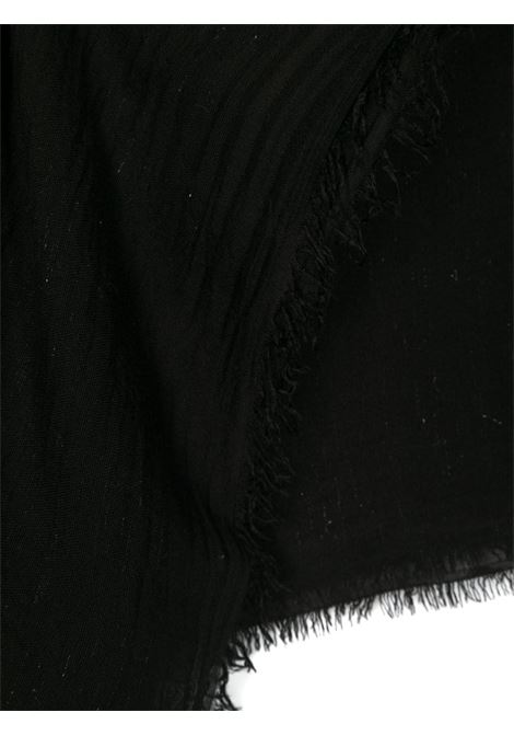 sciarpa nera in lurex a forma di rettangolo e bordo sfrangiato FALIERO SARTI | 0359-NEW DAMANTINA117